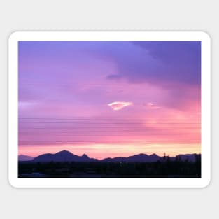 Pink and purple sunset Sticker